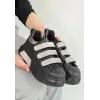 ELİKA SİYAH CİLT SİMLİ CIRT CIRTLI SPOR AYAKKABI