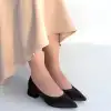 Ferla Acı Kahve Cilt Topuklu Ayakkabı