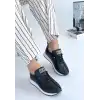 FİERT SİYAH CİLT BAĞCIKLI SPOR AYAKKABI
