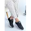 FİERT SİYAH CİLT BAĞCIKLI SPOR AYAKKABI
