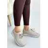 FİNNA BEJ CİLT BAĞCIKLI SPOR AYAKKABI