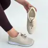 Finna Bej Cilt Bağcıklı Spor Ayakkabı