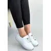 FİNNA BEYAZ CİLT BAĞCIKLI SPOR AYAKKABI