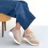 GEJA BEJ CİLT BAĞCIKLI SPOR AYAKKABI