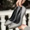 HİLLAR PLATİN SATEN STİLETTO AYAKKABI