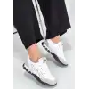 HUER BEYAZ NUBUK BAĞCIKLI SPOR AYAKKABI