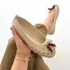Ilwe Bej Cilt Babet Ayakkabı