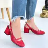JECCİ KIRMIZI CİLT TOPUKLU AYAKKABI