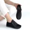 JİTEN SİYAH DERİ BAĞCIKLI SPOR AYAKKABI