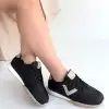 JOWEN SİYAH CİLT BEJ DETAYLI BAĞCIKLI SPOR AYAKKABI