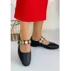 Koope Siyah Cilt Babet Ayakkabı
