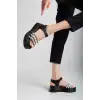 LALEN SİYAH KEMERLİ SANDALET