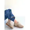 Lendo Bej Süet Bağcıklı Spor Ayakkabı