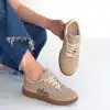 Lendo Bej Süet Bağcıklı Spor Ayakkabı