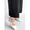 Liva Beyaz Cilt Topuklu Ayakkabı