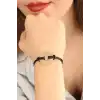 LOVE (Aşık) Siyah Deri İpli Unisex Mood Bileklik