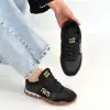 MARJE SİYAH CİLT BAĞCIKLI SPOR AYAKKABI