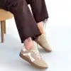MİER BEJ CİLT BAĞCIKLI SPOR AYAKKABI