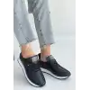 MONYA SİYAH CİLT BAĞCIKLI SPOR AYAKKABI