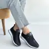 MONYA SİYAH CİLT BAĞCIKLI SPOR AYAKKABI