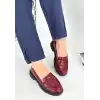 NARLİ BORDO RUGAN OXFORD AYAKKABI