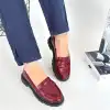 NARLİ BORDO RUGAN OXFORD AYAKKABI