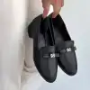 Owes Mat Siyah Cilt Topuklu Ayakkabı