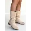 Plod Bej Cilt Körüklü Çizme