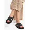 Polte Siyah Süet Terlik