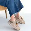 RİAF BEJ CİLT BAĞCIKLI SPOR AYAKKABI