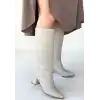 Roksa Ten Cilt Topuklu Çizme