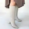 Roksa Ten Cilt Topuklu Çizme