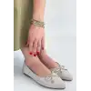 SARRA BEJ SATEN İŞLEMELİ BABET AYAKKABI