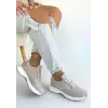 SLAR BEJ CİLT BAĞCIKLI SPOR AYAKKABI