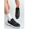 SLAR SİYAH CİLT BAĞCIKLI SPOR AYAKKABI