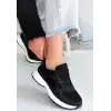 Slar Siyah Cilt Simli Bağcıklı Spor Ayakkabı