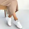 TAWEN BEYAZ CİLT BAĞCIKLI SPOR AYAKKABI