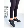 TAWEN SİYAH CİLT BEJ TABANLI BAĞCIKLI SPOR AYAKKABI