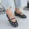 Tinta Siyah Cilt Babet Ayakkabı