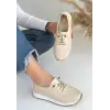 TONE BEJ CİLT BAĞCIKLI SPOR AYAKKABI