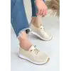 Tone Bej Cilt Bağcıklı Spor Ayakkabı