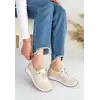 TONE BEJ CİLT BAĞCIKLI SPOR AYAKKABI