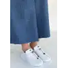 Warte Beyaz Deri Bağcıklı Spor Ayakkabı