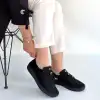 WARTE SİYAH SÜET BAĞCIKLI SPOR AYAKKABI