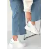 WEOR BEYAZ TRİKO BAĞCIKLI SPOR AYAKKABI