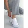 Wody Beyaz Cilt Simli Bağcıklı Spor Ayakkabı