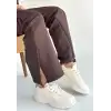 YEJJA BEJ CİLT BAĞCIKLI SPOR AYAKKABI
