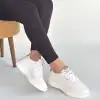 YEJJA BEYAZ CİLT BAĞCIKLI SPOR AYAKKABI