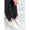 YİER BEYAZ CİLT BAĞCIKLI SPOR AYAKKABI