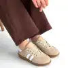 ZERTİ BEJ CİLT BAĞCIKLI SPOR AYAKKABI